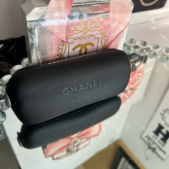 CHANNEL  vintage Authentic Sunglasses Case Black with CC Monogram - Picture 1 of 7